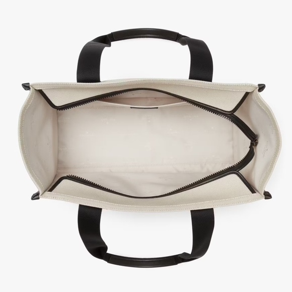 NWT Kare Spade Kip Canvas Large Tote - Picture 3 of 6